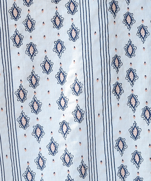 Luz Llena（ラズレナ）の「エスニックデザインロングシャツライトカーディガン（カーディガン/ボレロ・レディース・ネイビー/アイボリー・MEDIUM）」の14枚目の写真