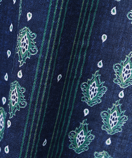 Luz Llena（ラズレナ）の「エスニックデザインロングシャツライトカーディガン（カーディガン/ボレロ・レディース・ネイビー/アイボリー・MEDIUM）」の17枚目の写真