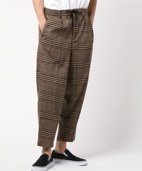 STYLEBLOCK（スタイルブロック）の「先染めチェック無地ストレッチテーパードワイドパンツ（その他パンツ・メンズ・ブラック/グレー系その他/ブラウン系その他/ベージュ系その他/グレー系その他2・M/L）」の5枚目の写真