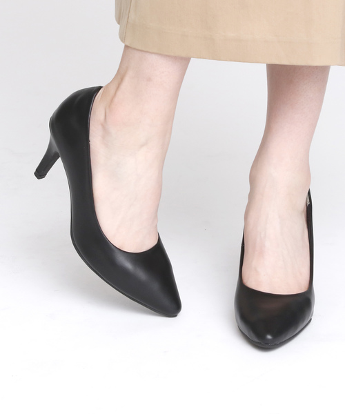 minky me!（ミンキーミー）の「ポインテッドトゥ7.5cmヒール走れるキレイめパンプス（パンプス・レディース・ベージュ系その他3/ブラック系その他/ブラック系その他2/ブラック系その他3/グレー系その他4/グレー系その他6/グレー系その他3/ブルー系その他6/ボルドー/ブルーパープル・21.5/22/22.5/23/23.5/24/24.5/25/25.5/26）」の3枚目の写真