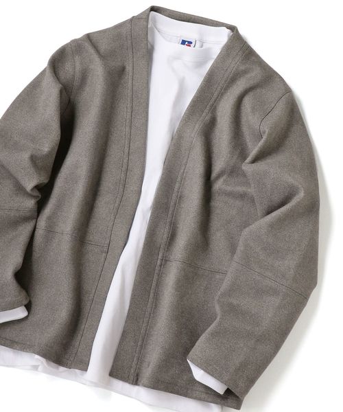 SHIPS(シップス)の「SU: マシュマロスエード ノーボタン カーディガン 19FW(カーディガン/ボレロ・メンズ・グレー/グリーン/ブラック/ベージュ・SMALL/MEDIUM/LARGE)」の3枚目の写真