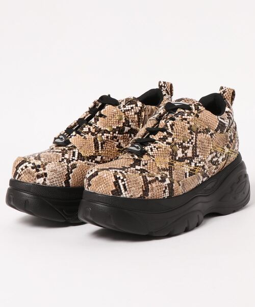 YOSUKE（ヨースケ）の「「YOSUKE/ヨースケ」メンズ厚底レースアップスニーカー（スニーカー・メンズ・ホワイト/ブラック/パイソン/マルチ/レッド/ホワイト×ブラック/ブラック×レッド/ベージュ系その他/ブラック×ホワイト/ブラウン系その他/ブラック系その他/アイボリー・26/27/28）」の12枚目の写真
