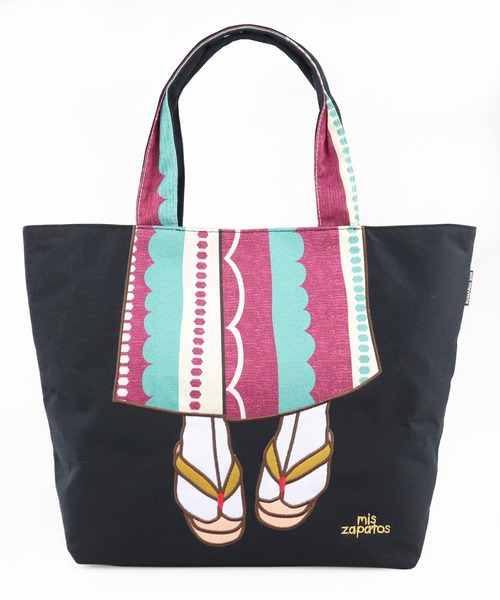 mis zapatos（ミス　サパト）の「着物トート（トートバッグ・レディース・ブラック/ネイビー/グレー/ブルー/ワイン・ONE SIZE）」の6枚目の写真