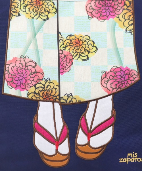 mis zapatos（ミス　サパト）の「着物トート（トートバッグ・レディース・ブラック/ネイビー/グレー/ブルー/ワイン・ONE SIZE）」の19枚目の写真