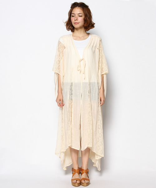 Kastane（カスタネ）の「【Kastane】レースロングカーデ（シャツ/ブラウス・レディース・オフホワイト/ブルー/ピンク・FREE）」の11枚目の写真