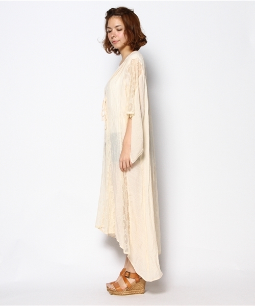 Kastane（カスタネ）の「【Kastane】レースロングカーデ（シャツ/ブラウス・レディース・オフホワイト/ブルー/ピンク・FREE）」の10枚目の写真