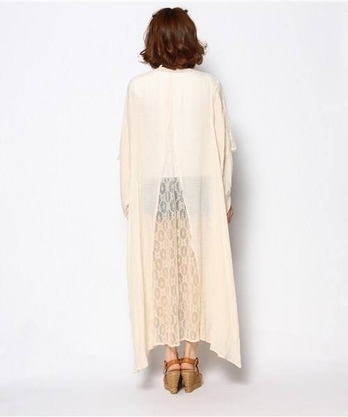 Kastane（カスタネ）の「【Kastane】レースロングカーデ（シャツ/ブラウス・レディース・オフホワイト/ブルー/ピンク・FREE）」の9枚目の写真