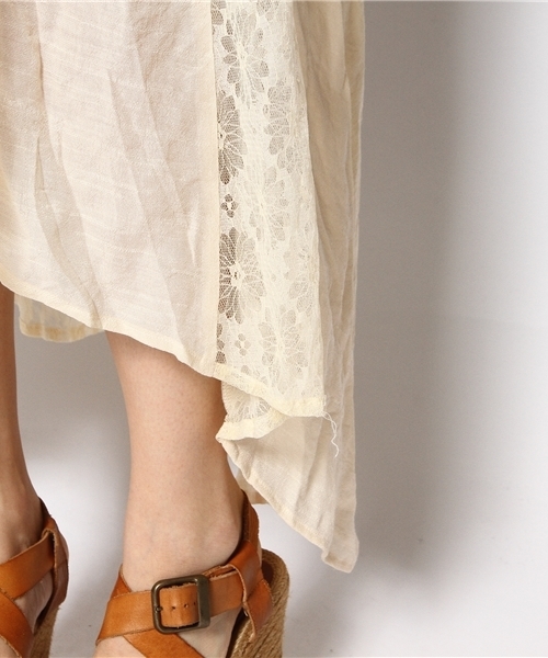 Kastane（カスタネ）の「【Kastane】レースロングカーデ（シャツ/ブラウス・レディース・オフホワイト/ブルー/ピンク・FREE）」の4枚目の写真