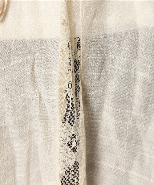 Kastane（カスタネ）の「【Kastane】レースロングカーデ（シャツ/ブラウス・レディース・オフホワイト/ブルー/ピンク・FREE）」の7枚目の写真