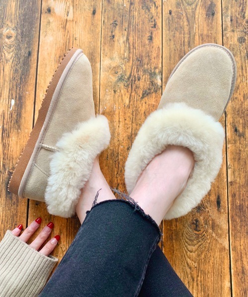 Fin（フィン）の「ムートンブーツ（本革）（ブーツ・レディース・ブラウン/ブラック/ベージュ・39/36/37/40/38）」の3枚目の写真