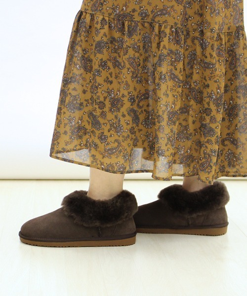 Fin（フィン）の「ムートンブーツ（本革）（ブーツ・レディース・ブラウン/ブラック/ベージュ・39/36/37/40/38）」の6枚目の写真