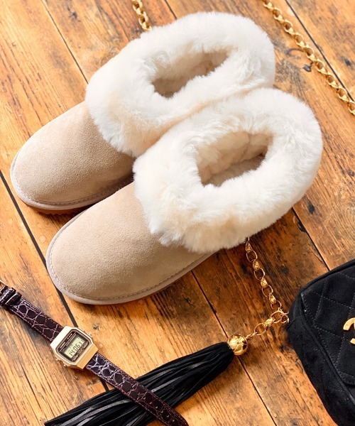 Fin（フィン）の「ムートンブーツ（本革）（ブーツ・レディース・ブラウン/ブラック/ベージュ・39/36/37/40/38）」の18枚目の写真