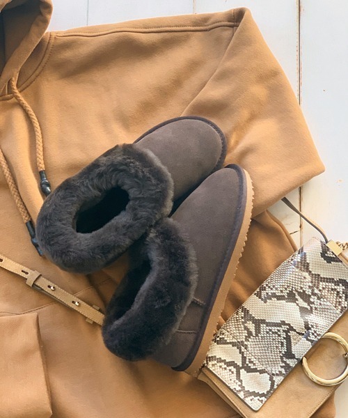 Fin（フィン）の「ムートンブーツ（本革）（ブーツ・レディース・ブラウン/ブラック/ベージュ・39/36/37/40/38）」の20枚目の写真