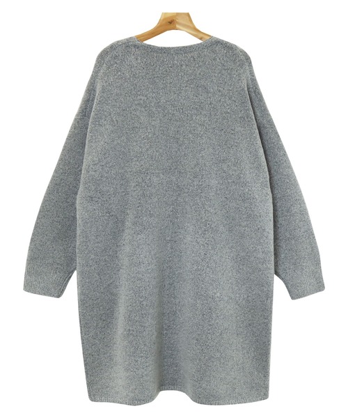 andme（アンドミー）の「ロング丈ふっくらブークレニットカーディガン（カーディガン/ボレロ・レディース・ブラック/グレー/ベージュ/チャコールグレー/ベージュ系その他/オフホワイト/オリーブ・M/S）」の17枚目の写真