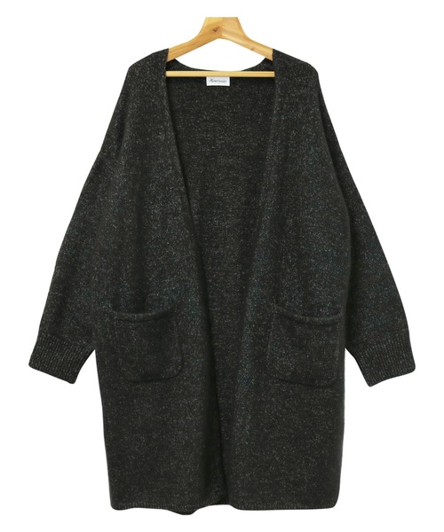 andme（アンドミー）の「ロング丈ふっくらブークレニットカーディガン（カーディガン/ボレロ・レディース・ブラック/グレー/ベージュ/チャコールグレー/ベージュ系その他/オフホワイト/オリーブ・M/S）」の19枚目の写真