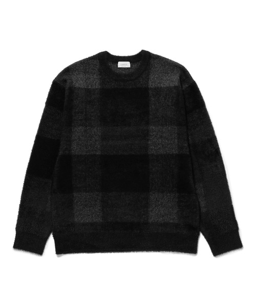 JUNRED（ジュンレッド）の「シャギーチェッククルーニット（ニット/セーター・メンズ・ブラック/ベージュ・M/L）」の11枚目の写真