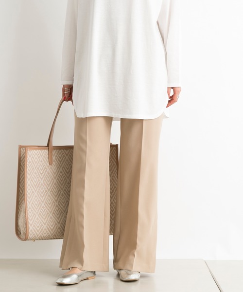 DouDou（ドゥドゥ）の「【SS】セミフレアパンツ（その他パンツ・レディース・ライトベージュ/グリーン/パープル/ベージュ・36/38）」の2枚目の写真