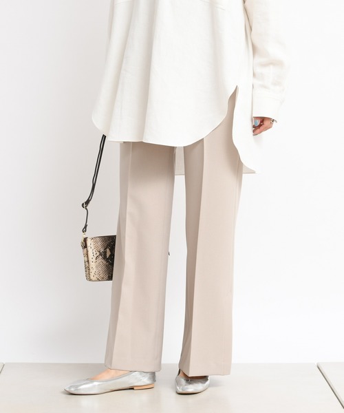 DouDou（ドゥドゥ）の「【SS】セミフレアパンツ（その他パンツ・レディース・ライトベージュ/グリーン/パープル/ベージュ・36/38）」の3枚目の写真