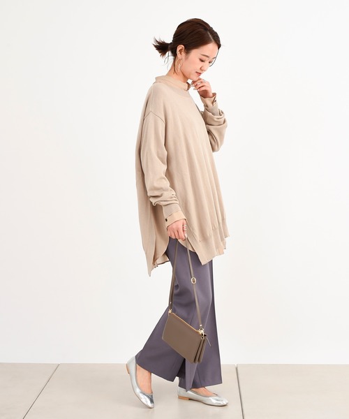 DouDou（ドゥドゥ）の「【SS】セミフレアパンツ（その他パンツ・レディース・ライトベージュ/グリーン/パープル/ベージュ・36/38）」の8枚目の写真