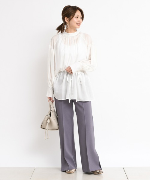 DouDou（ドゥドゥ）の「【SS】セミフレアパンツ（その他パンツ・レディース・ライトベージュ/グリーン/パープル/ベージュ・36/38）」の15枚目の写真