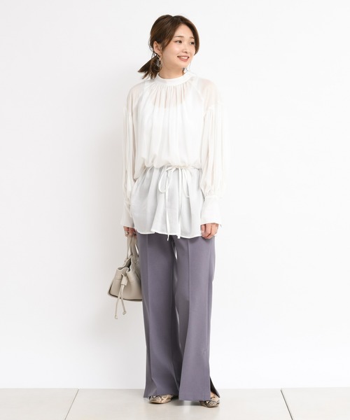 DouDou（ドゥドゥ）の「【SS】セミフレアパンツ（その他パンツ・レディース・ライトベージュ/グリーン/パープル/ベージュ・36/38）」の17枚目の写真