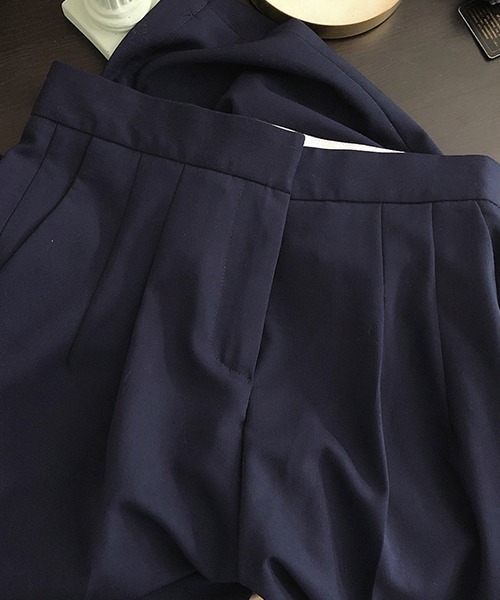 chuclla(チュクラ)の「【chuclla】【2020/SS】ハイウエスト ネイビースラックス chw1136(スラックス・レディース・ネイビー・S/M/L)」の14枚目の写真