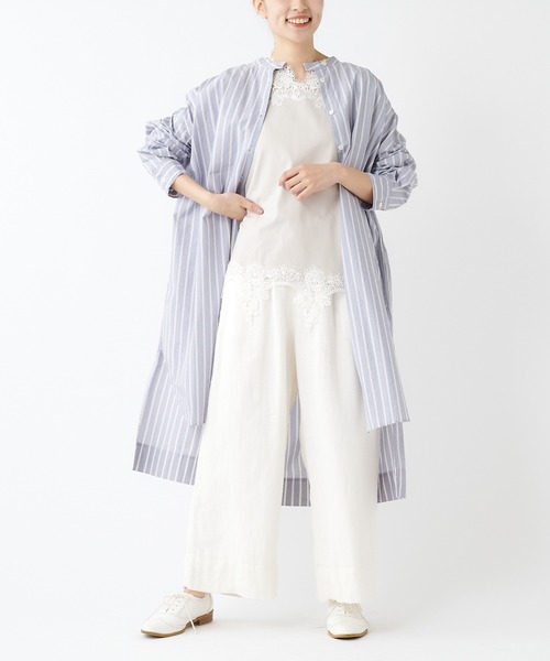 PUAL CE CIN（ピュアルセシン）の「ストライプシャツワンピース（ワンピース・レディース・その他1/その他2/その他3/その他4/その他5・FREE）」の4枚目の写真
