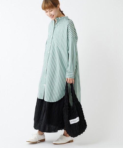 PUAL CE CIN（ピュアルセシン）の「ストライプシャツワンピース（ワンピース・レディース・その他1/その他2/その他3/その他4/その他5・FREE）」の8枚目の写真