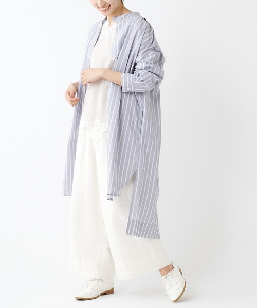 PUAL CE CIN（ピュアルセシン）の「ストライプシャツワンピース（ワンピース・レディース・その他1/その他2/その他3/その他4/その他5・FREE）」の10枚目の写真