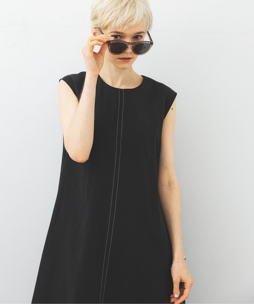 STUDIOUS（ステュディオス）の「【STUDIOUS】リネンミックスAラインワンピース（ワンピース・レディース・ブラック/ベージュ/カーキ・1/2）」の15枚目の写真