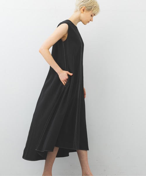 STUDIOUS（ステュディオス）の「【STUDIOUS】リネンミックスAラインワンピース（ワンピース・レディース・ブラック/ベージュ/カーキ・1/2）」の17枚目の写真