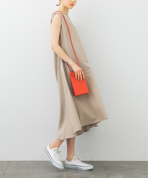 STUDIOUS（ステュディオス）の「【STUDIOUS】リネンミックスAラインワンピース（ワンピース・レディース・ブラック/ベージュ/カーキ・1/2）」の21枚目の写真