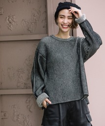 Munich | カーディガンステッチウールニット　クルーネックプルオーバー(ニット/セーター)