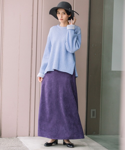 Munich（ミューニック）の「カーディガンステッチウールニット　クルーネックプルオーバー（ニット/セーター・レディース・ブラック/ブラウン/レッド/サックスブルー・FREE）」の7枚目の写真