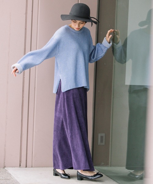 Munich（ミューニック）の「カーディガンステッチウールニット　クルーネックプルオーバー（ニット/セーター・レディース・ブラック/ブラウン/レッド/サックスブルー・FREE）」の8枚目の写真