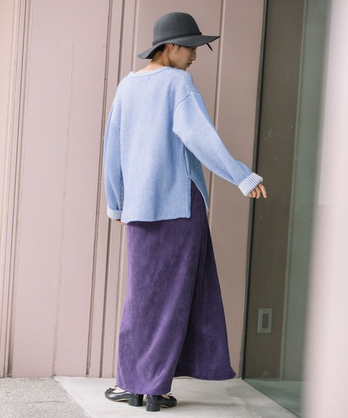 Munich（ミューニック）の「カーディガンステッチウールニット　クルーネックプルオーバー（ニット/セーター・レディース・ブラック/ブラウン/レッド/サックスブルー・FREE）」の9枚目の写真