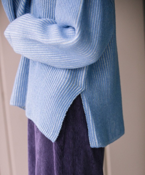 Munich（ミューニック）の「カーディガンステッチウールニット　クルーネックプルオーバー（ニット/セーター・レディース・ブラック/ブラウン/レッド/サックスブルー・FREE）」の15枚目の写真