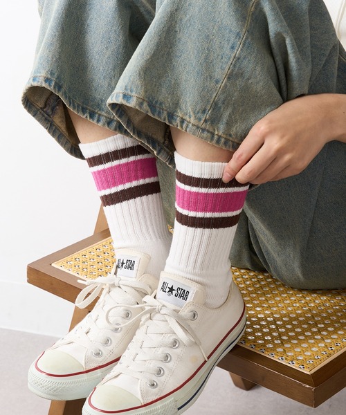 セール】【FRUIT OF THE LOOM】3Pパッククルーソックス ロングソックス