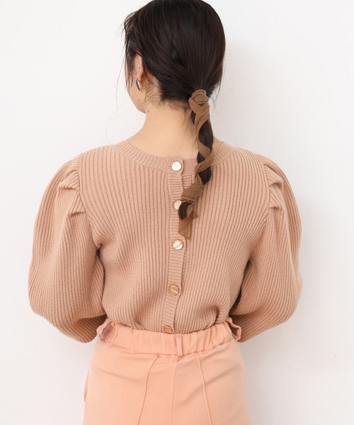one after another NICE CLAUP（ワンアフターアナザーナイスクラップ）の「前後２Wayニットカーディガン（ニット/セーター・レディース・ベージュ/ブラウン/オレンジ/アイボリー・FREE）」の8枚目の写真