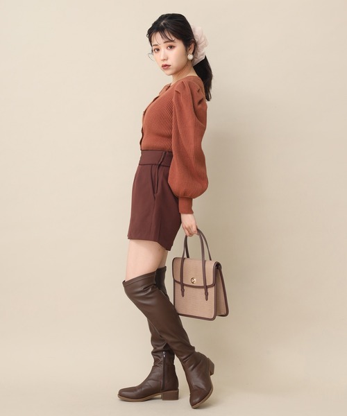 one after another NICE CLAUP（ワンアフターアナザーナイスクラップ）の「前後２Wayニットカーディガン（ニット/セーター・レディース・ベージュ/ブラウン/オレンジ/アイボリー・FREE）」の12枚目の写真