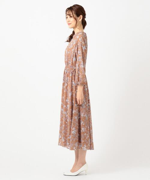 Feroux(フェルゥ)の「【洗える】シェードmixフラワー ワンピース(ワンピース・レディース・オレンジ系3/ベージュ系3・1/2)」の10枚目の写真