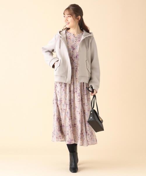 Feroux(フェルゥ)の「【洗える】シェードmixフラワー ワンピース(ワンピース・レディース・オレンジ系3/ベージュ系3・1/2)」の19枚目の写真