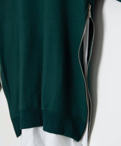 DING（ディング）の「DING/サイドジップフェイクレイヤードスウェット（スウェット・レディース・ブラック/グレー/グリーン・FREE）」の5枚目の写真