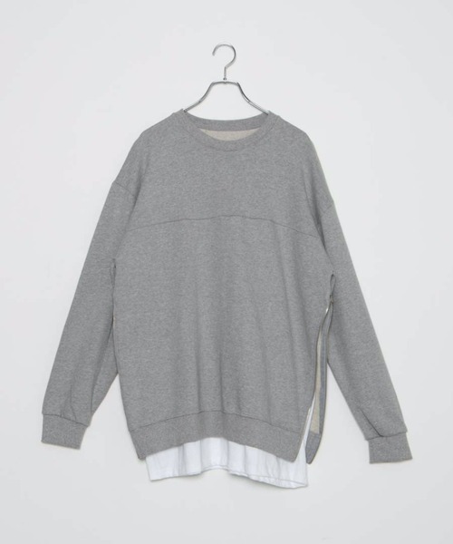 DING（ディング）の「DING/サイドジップフェイクレイヤードスウェット（スウェット・レディース・ブラック/グレー/グリーン・FREE）」の12枚目の写真