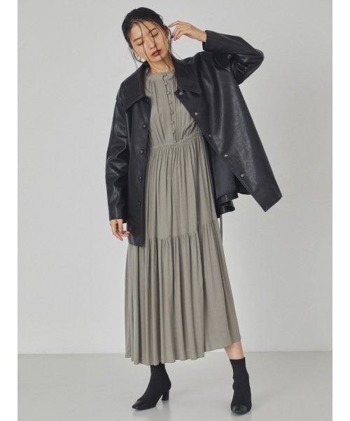 I D フレイアイディー のファッション Fray Ipeker ワンピース フロントボタンギャザーワンピース ワンピース Fray