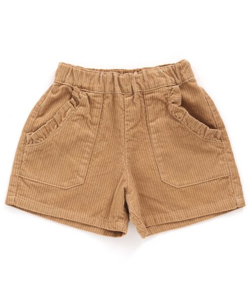 apres les cours（アプレレクール）の「/ポケットフリルショートパンツ（その他パンツ・キッズ・キャメル/ピンク/パープル/サックスブルー・100/110/120/140/90/130/80）」の4枚目の写真