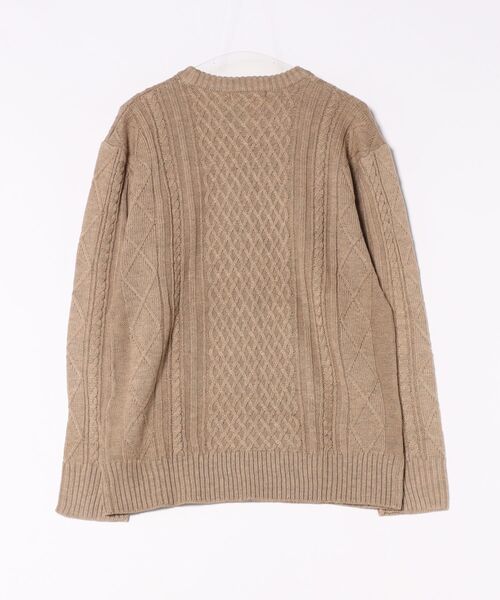TONE SELECT GOODS(トーンセレクトグッズ)の「【TONE MEN'S】ケーブルクルーネックニット(BL)(ニット/セーター・メンズ・アイボリー/ホワイト系その他/ブラック/ブラック系その他/杢グレー/ベージュ系その他/パープル系その他/ワイン・MEDIUM/LARGE/X-LARGE)」の9枚目の写真