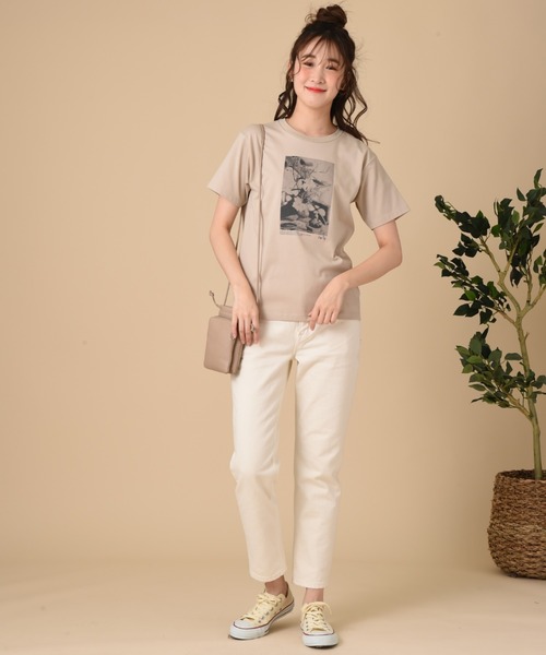 SOMETHING(サムシング)の「【SOMETHING】PHOTO PRINT T-SHIRT HS(Tシャツ/カットソー・レディース・ホワイト/ブルー/ベージュ・FREE)」の16枚目の写真