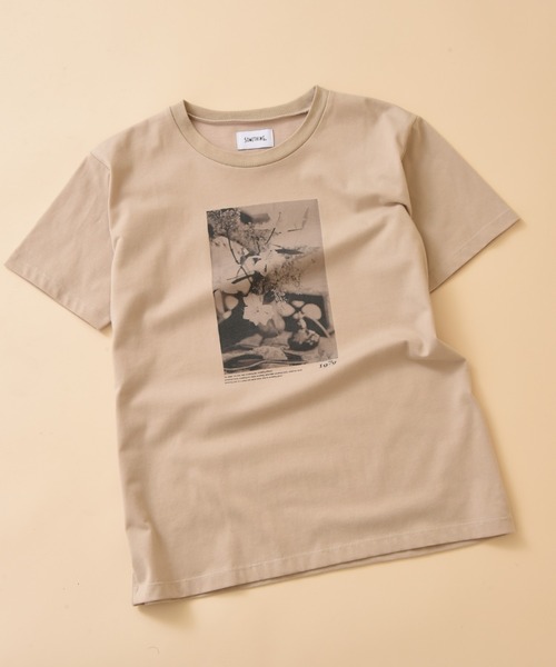 SOMETHING(サムシング)の「【SOMETHING】PHOTO PRINT T-SHIRT HS(Tシャツ/カットソー・レディース・ホワイト/ブルー/ベージュ・FREE)」の14枚目の写真