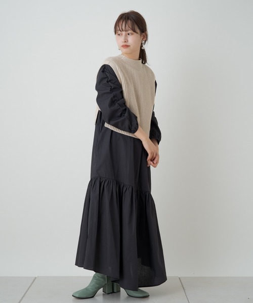 kastane ティアードワンピース 3サイズ展開】カットティアードマキシワンピース | Kastane